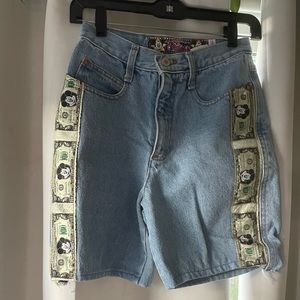 Disney Dollar denim shorts